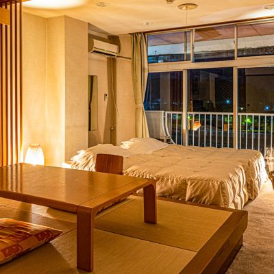 Non-Smkg Jpn-Western-Lake Vw-Balcony 大自然の静寂と天然自噴温泉を愉しむ湯宿　亀山温泉ホテル クーポン