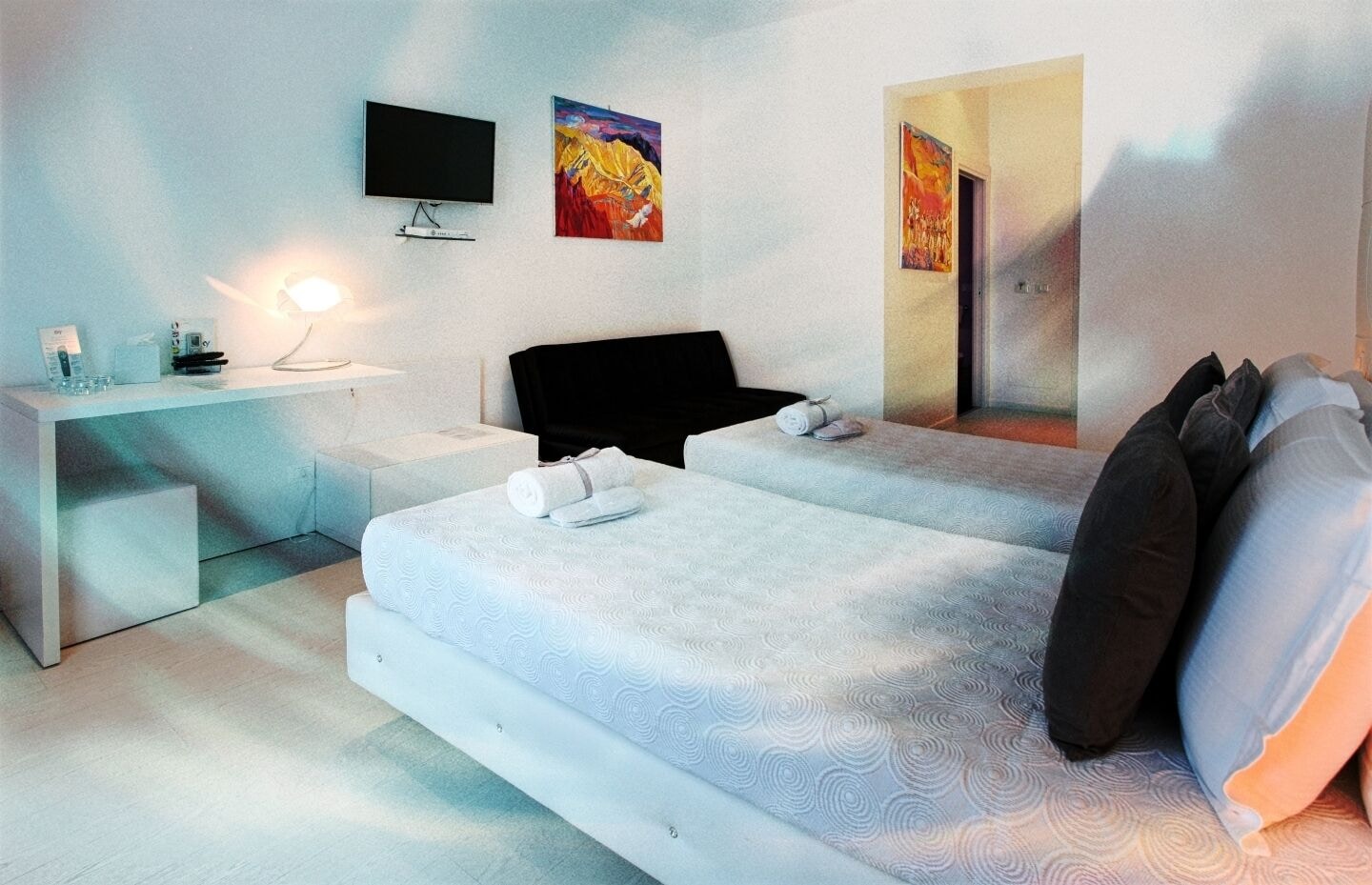 独家客房， 阳台， 城市景观