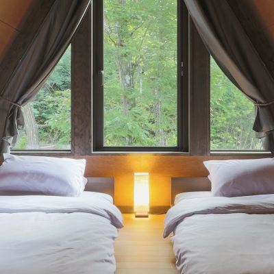 コテージご利用人数4名ルーム・禁煙（高天井タイプ 天然温泉付 無料Wi-Fi） 三角屋根の貸別荘　Villa Yoshino クーポン