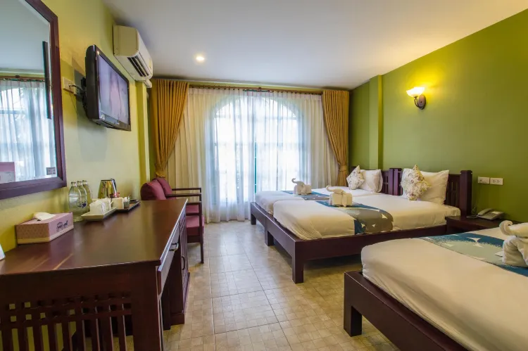 ห้องพักสำหรับ 3 ท่านพร้อมเตียงเดี่ยว 3 หลัง