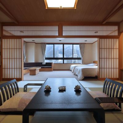 日式西式混合浴室，河景房 七重八重日式旅館優惠