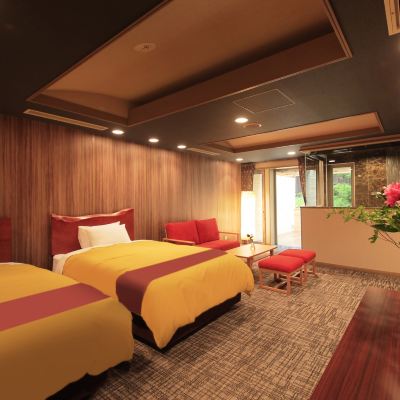 Western-Style Twin Room with Open-Air Bath[Twin Room][Non-Smoking]