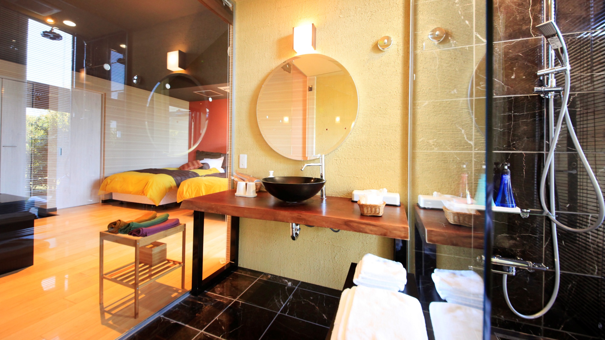 豪华和洋式双床套房，带桑拿和露天风吕-禁烟， 45平方米， 最大容量: 4人， 无景