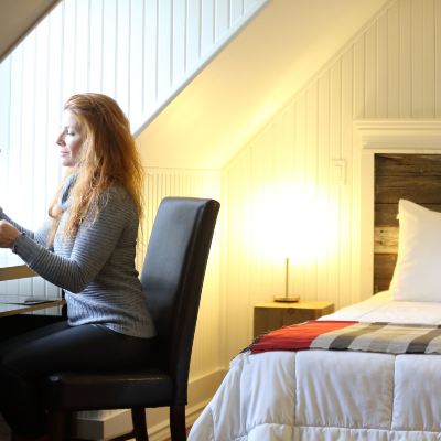 Luxury Room, 1 Queen Bed, Private Bathroom, Village Tour Included Village Historique de Val-Jalbert Promo Code