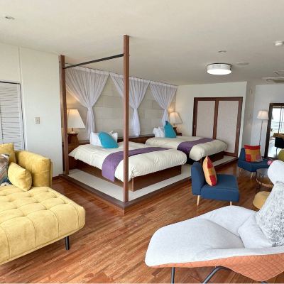 デラックスコーナーオーシャンビュールーム(ベッド4台)(浴室) サヤン・テラス HOTEL&RESORT クーポン
