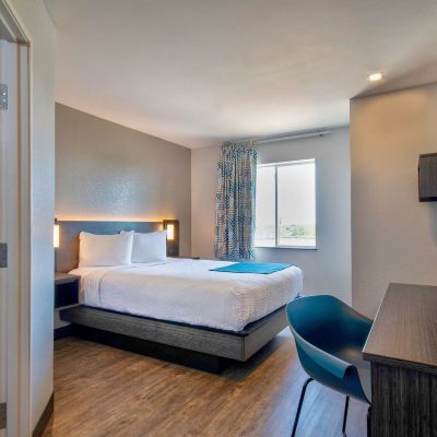 Guest Room with 1 Queen Bed and Roll in Shower-Accessible-Non-Smoking Motel 6-Harlingen, TX Promo Code