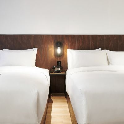 Premium Twin Non-Smoking Room (1 Double Bed, 1 Single Bed) ) Dongducheon Just Sleep Hotel Jihaeng Station Branch 쿠폰