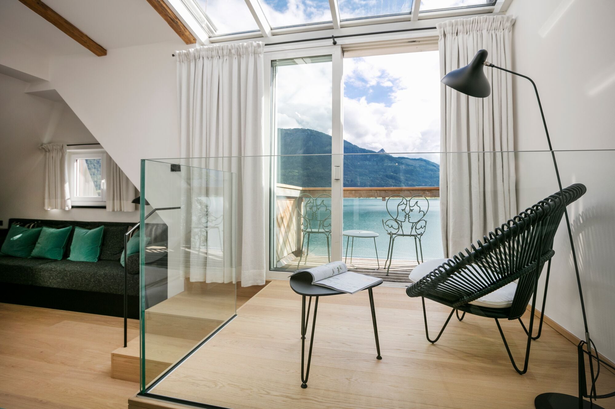 温莎一卧室全景一室套房，庭院，湖景