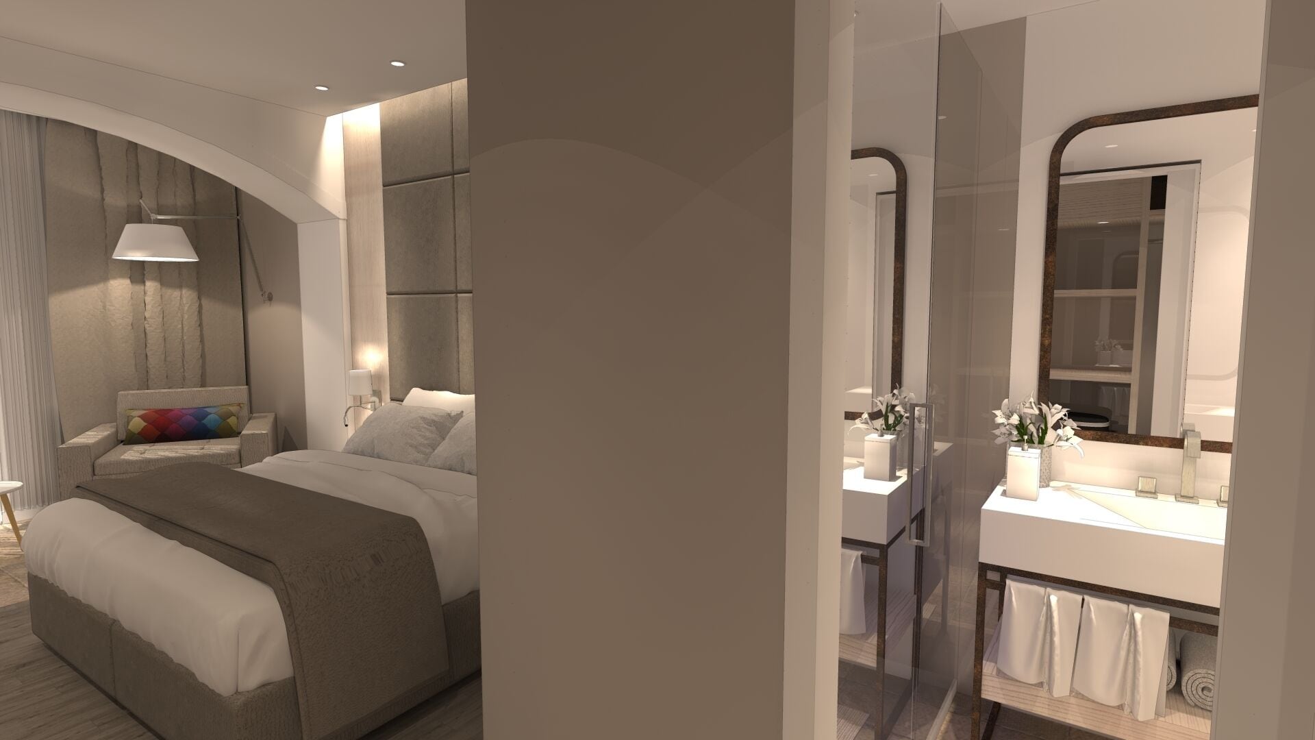 豪华双人或双床房