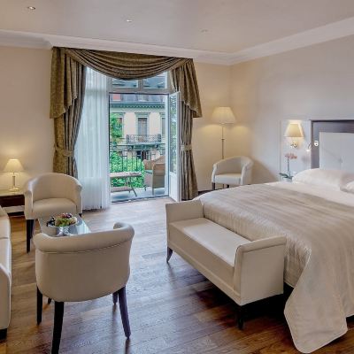 小型部分湖景套房，小型套房，大床 蒙特勒瑞士雄偉大傲途格精選酒店酒店優惠