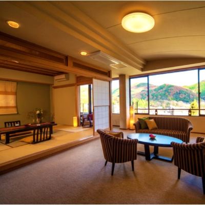 Top Floor Special Japanese/Western-Style Room-Recommended For Families, Private Dining Room, Non-Smoking 昼神温泉　はなや（絶景露天風呂と料理を愉しむ湯宿） クーポン