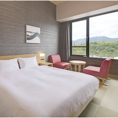 山の景色のある部屋 シャワーブース付き バスタブなし(クイーンベッド) グランヴィリオホテル宮島 -和蔵- クーポン