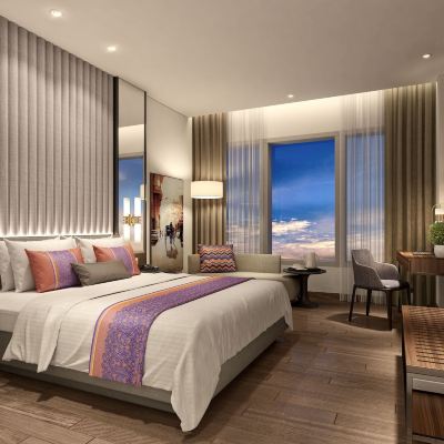 Deluxe Room City View Twin Bed with Happy Hours (1+1) on Selected Brands Vivanta Kolkata EM Bypass Promo Code