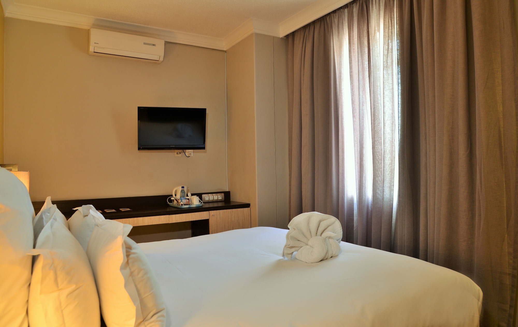 客房， 1 张单人床， 花园景观