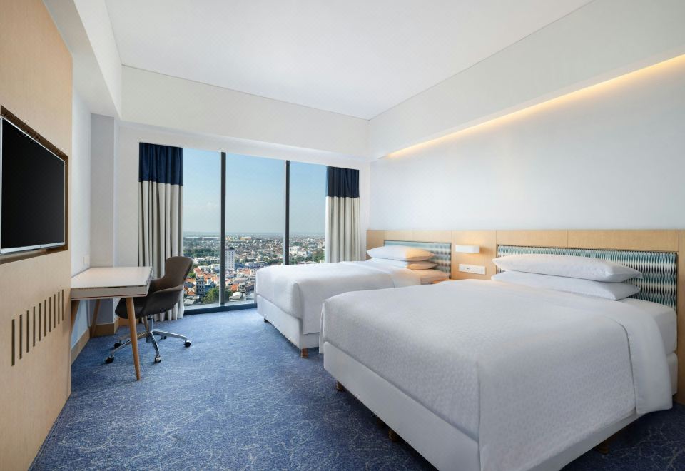 豪華房，配備 2 張單人床