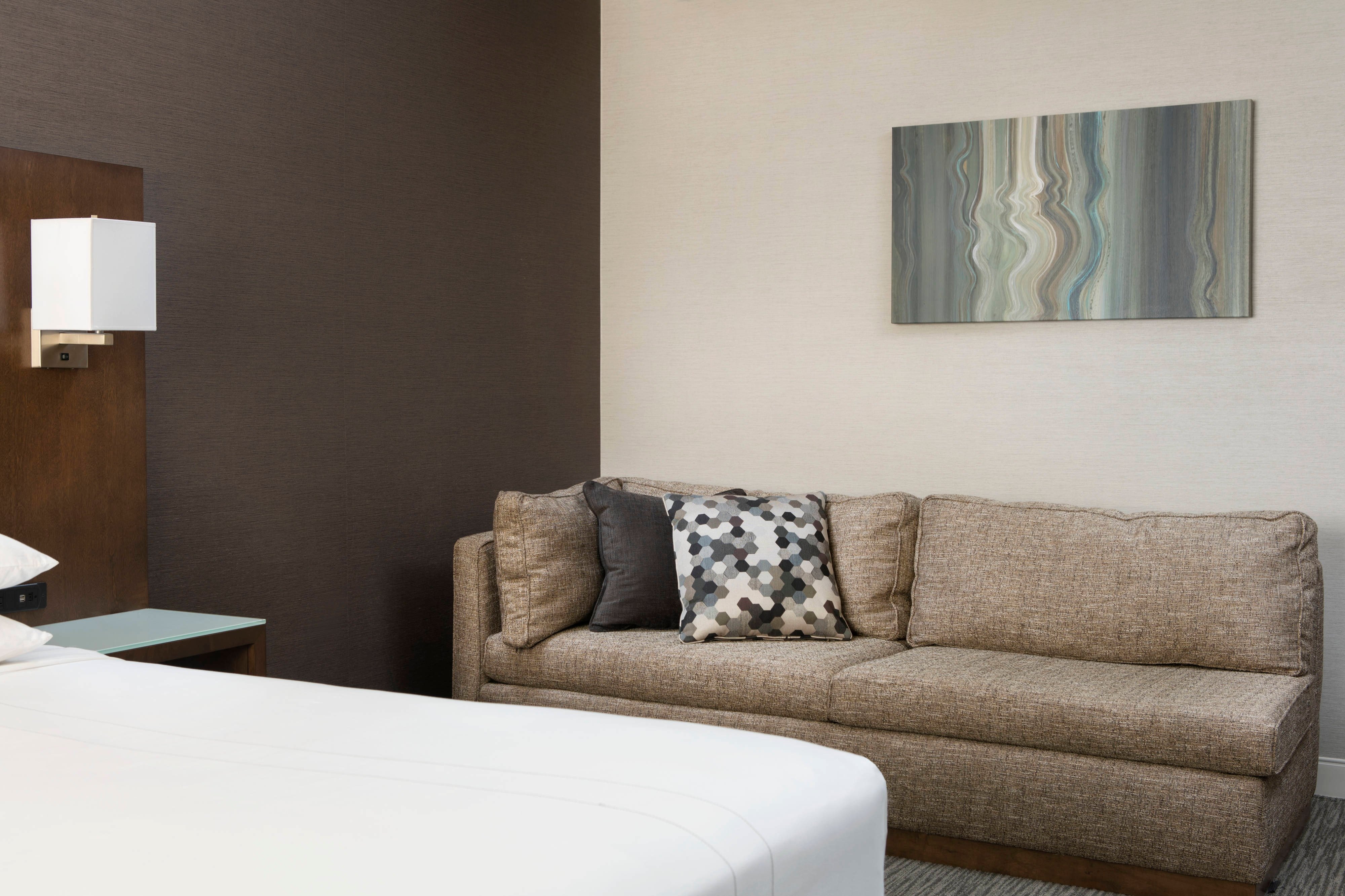 较大的特大床间 - 带梳化床