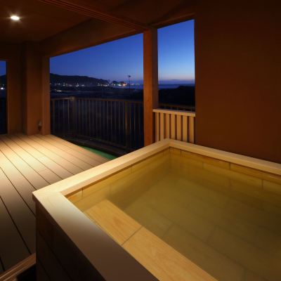 プライベート露天風呂付きデラックスクアッドルーム たてやま温泉 千里の風 クーポン