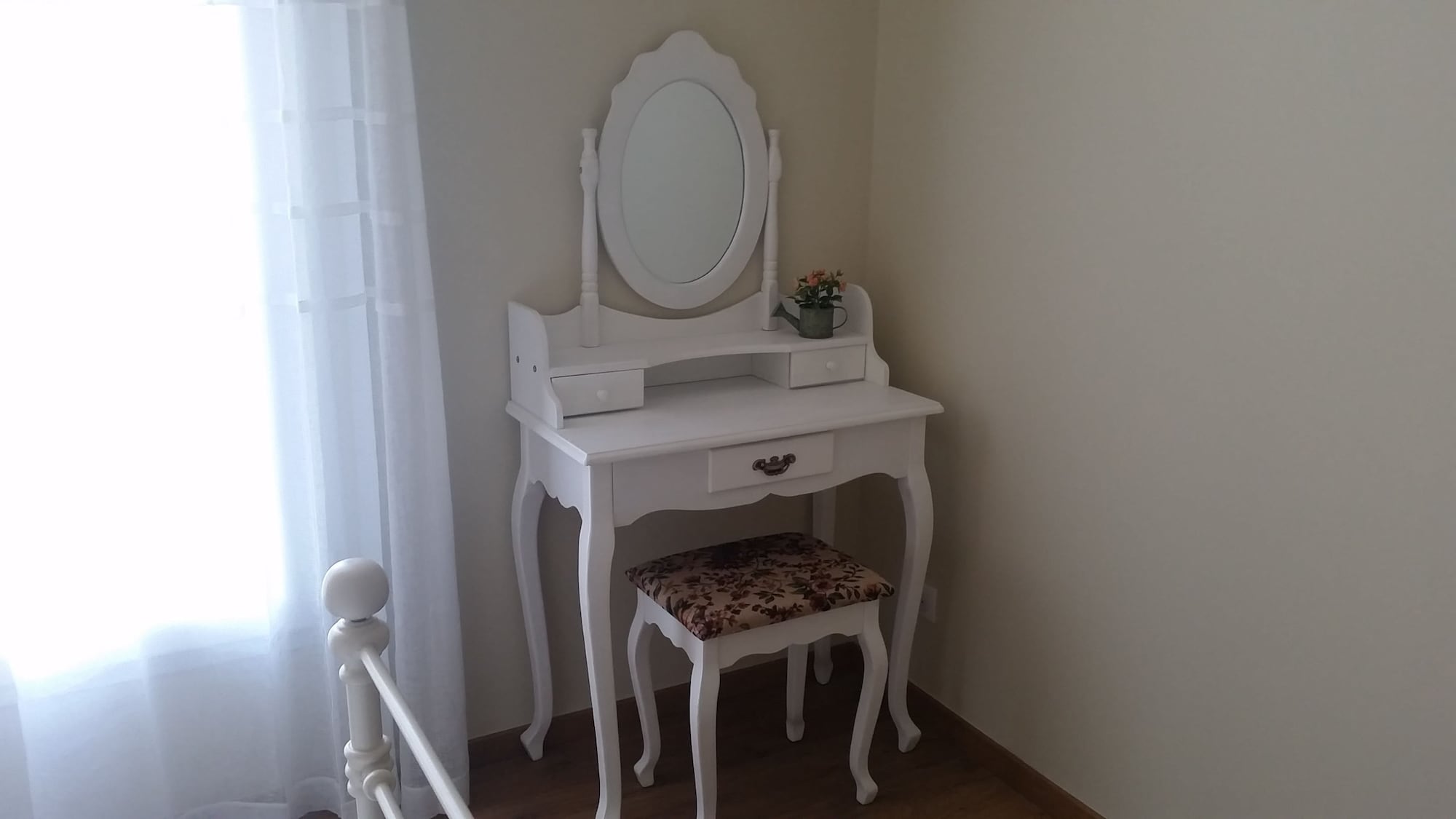 舒适双人房，大床，带连通浴室，园景（Shabby Chic风格）