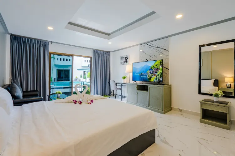 ห้องดีลักซ์เตียงคิงไนส์ ห้ามสูบบุหรี่