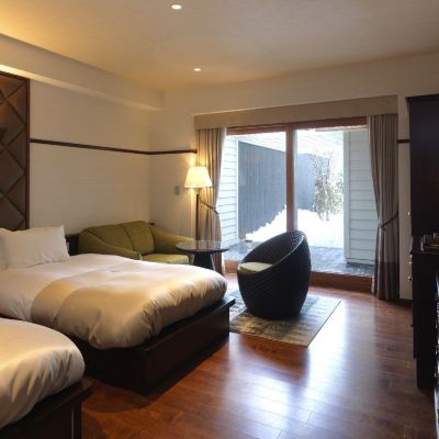 スパリビング付ツインルーム　禁煙 函館大沼 鶴雅リゾート エプイ クーポン