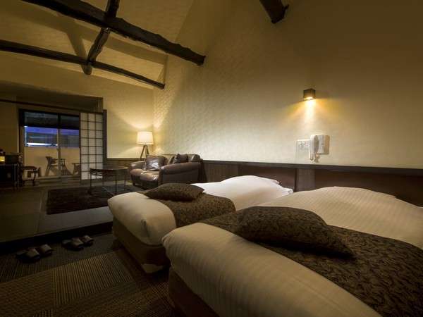 【三楼双床房】带温泉露天浴池的客房※可携带宠物