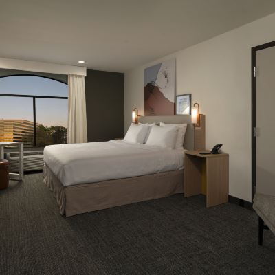 行動無障礙特大床房帶無障礙淋浴 喬治布什洲際機場克拉麗奧酒店優惠