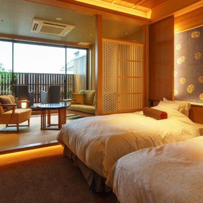 テラス付きBタイプモダン和室ツインルーム禁煙 白玉の湯 泉慶 クーポン