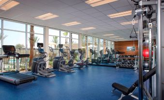 a well - equipped gym with a variety of exercise equipment , including treadmills , weight machines , and benches at Fairfield Inn & Suites by Marriott Tustin Orange County