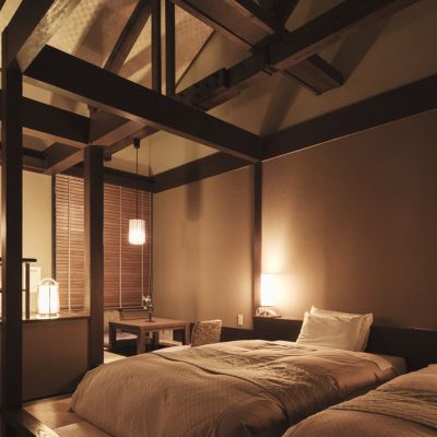 帶露天浴池的複式房（2張床，蓮山水型） 高見屋米亞瑪索日式旅館優惠