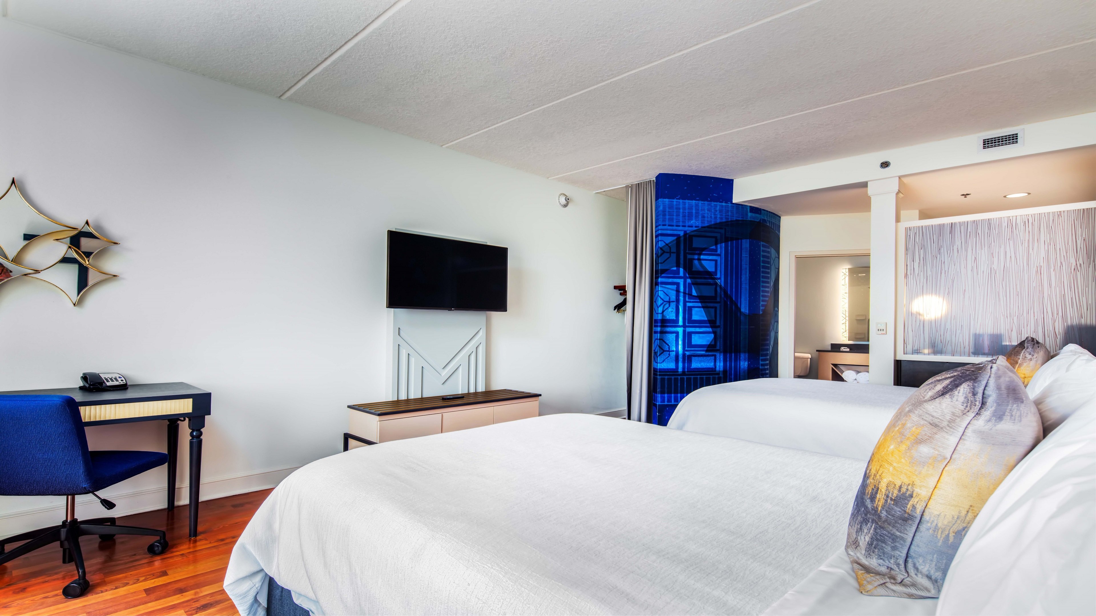 听力无障碍标准两张双人床房