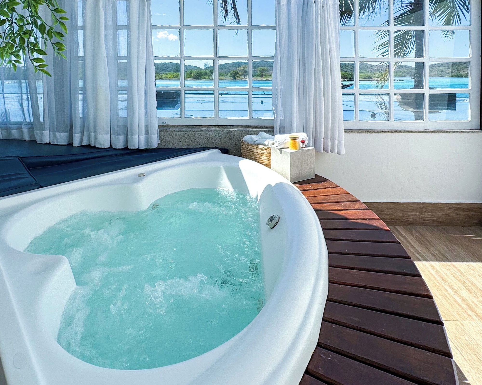 行政套房， 1 张大床， 湖景