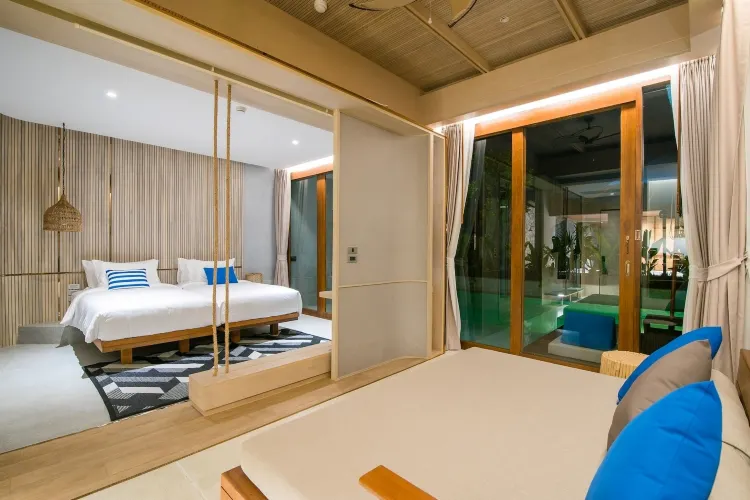 วิลล่าเชื่อมกับสระว่ายน้ำ