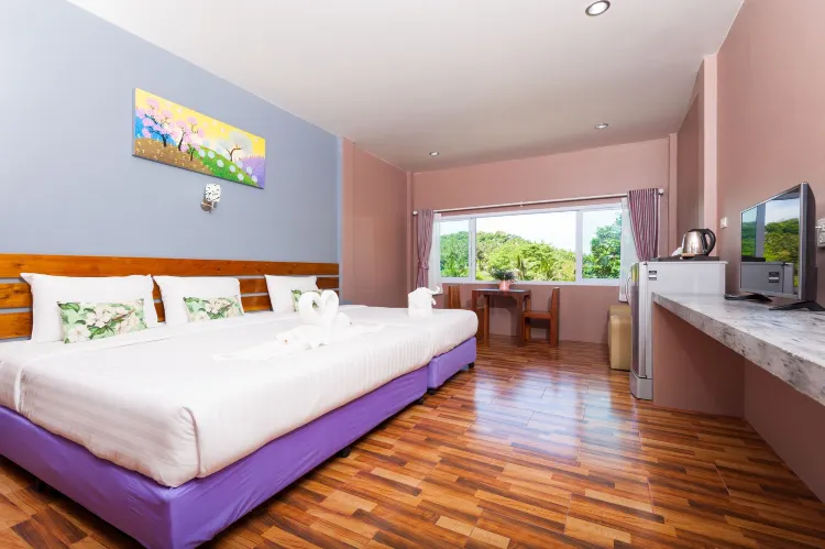 ห้องพักสำหรับ 3 ท่านพร้อมวิวภูเขา