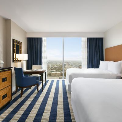 Deluxe 2 Queens Mobility Accessible, 410Sf 38Sm, Floors 25-31, Roll in Shower Fairmont Austin Promo Code