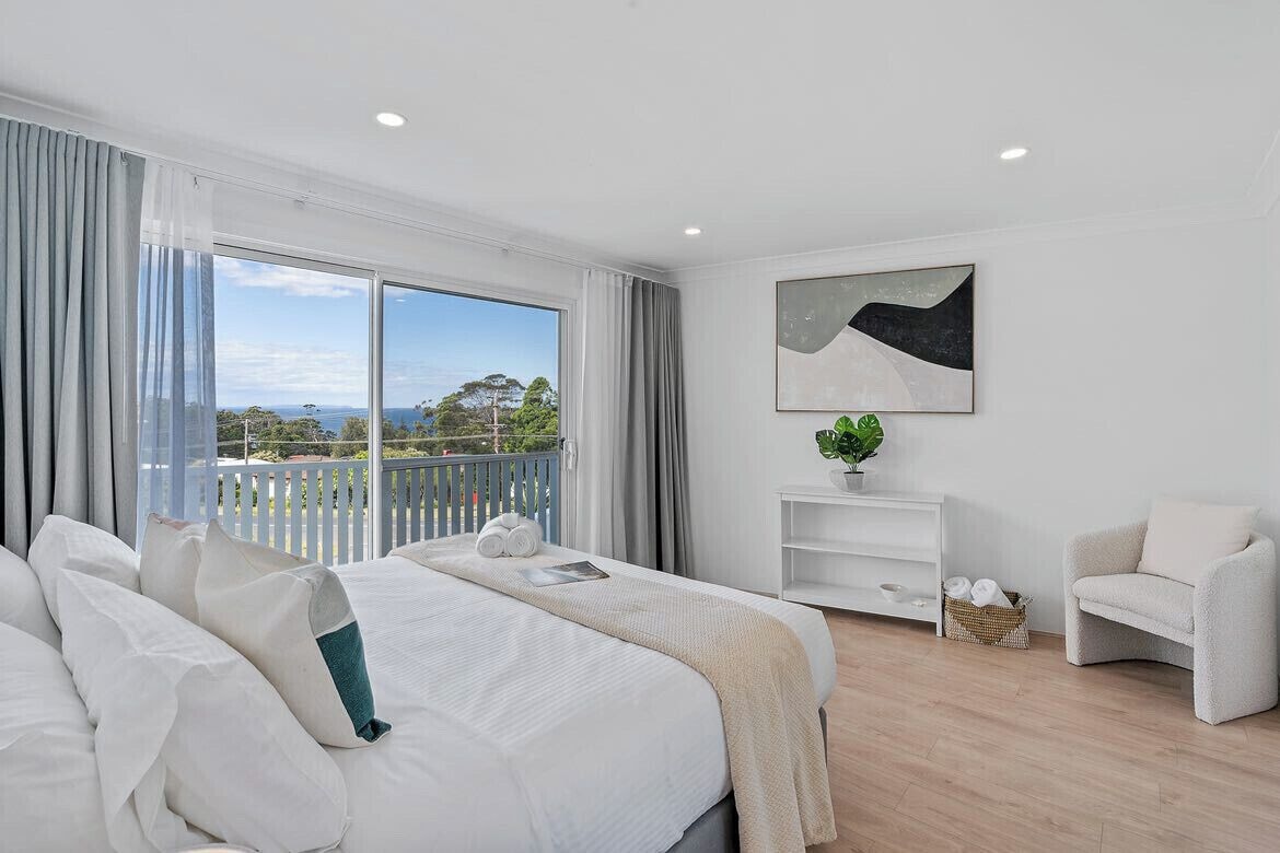 行政公寓， 1 间卧室， 按摩浴缸， 海洋景观