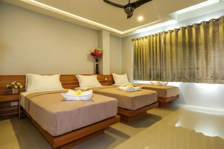 ห้องพักสำหรับ 3 คนพร้อมเครื่องปรับอากาศ