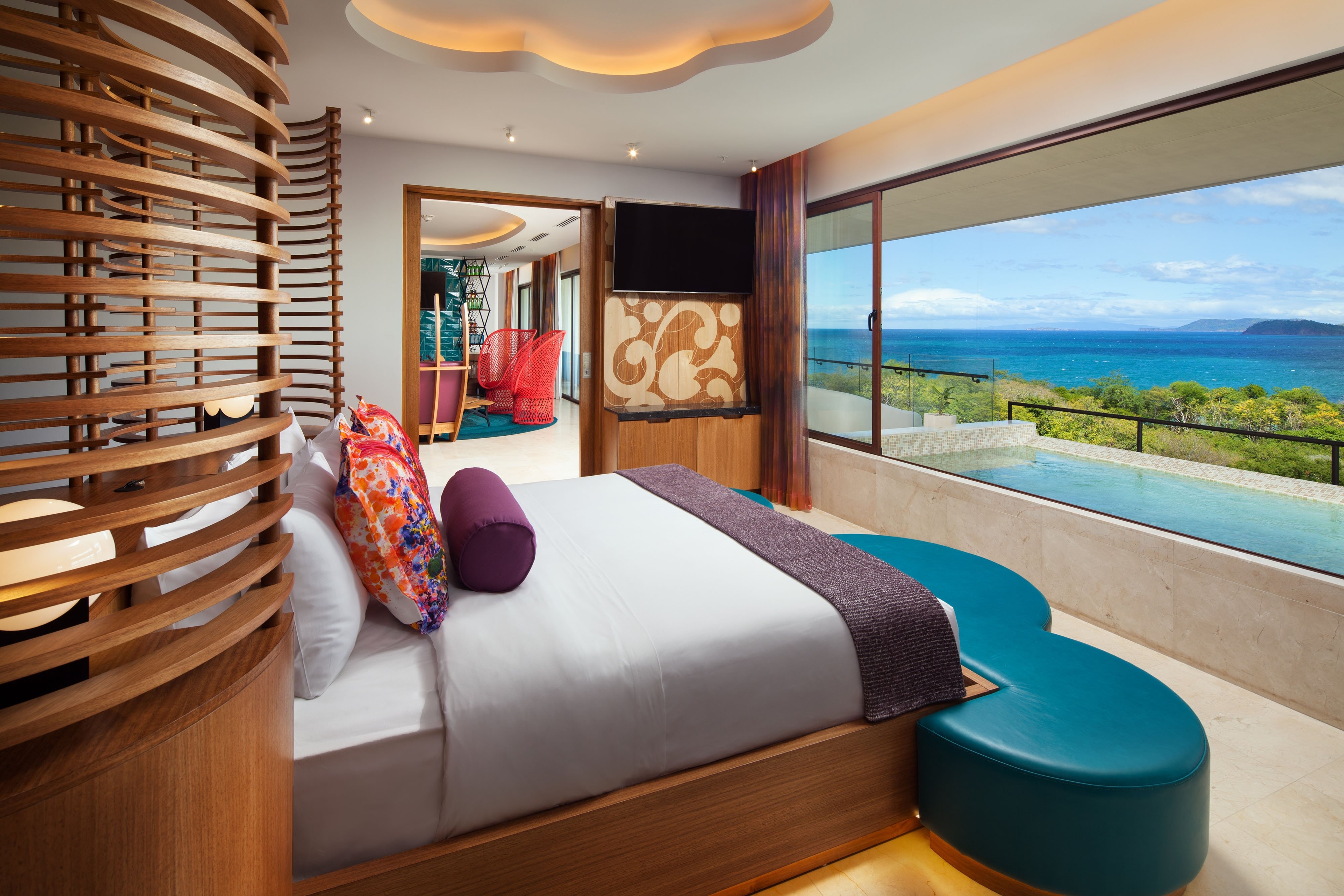 逃逸海景套房，一臥室套房，1張特大床，陽臺