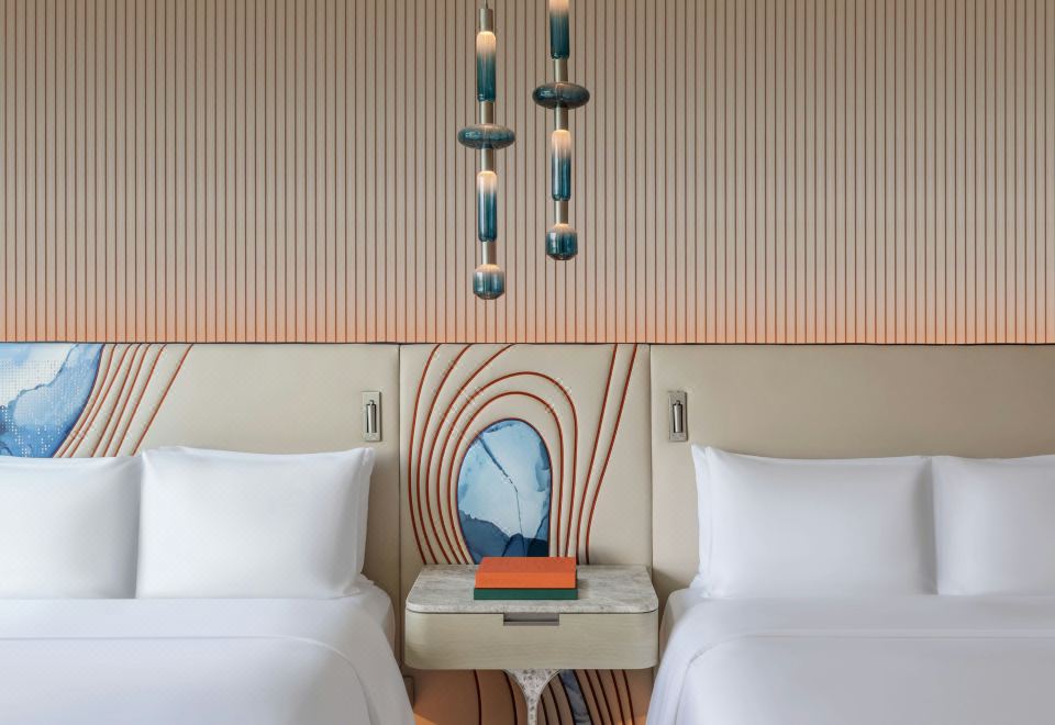 W Singapore – Sentosa CovePremier Deluxe, Guest Room, 2 Queen, Pool View, Balcony