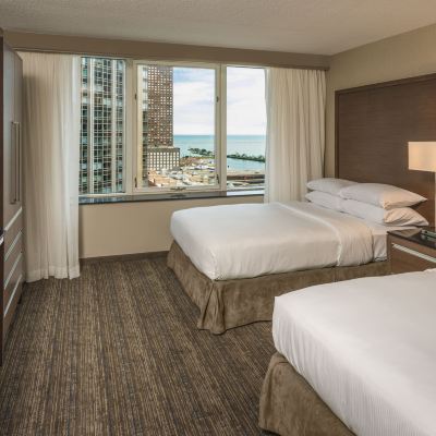 Premium Two Double Suite with Lake View Embassy Suites Chicago Downtown Magnificent Mile Promo Code