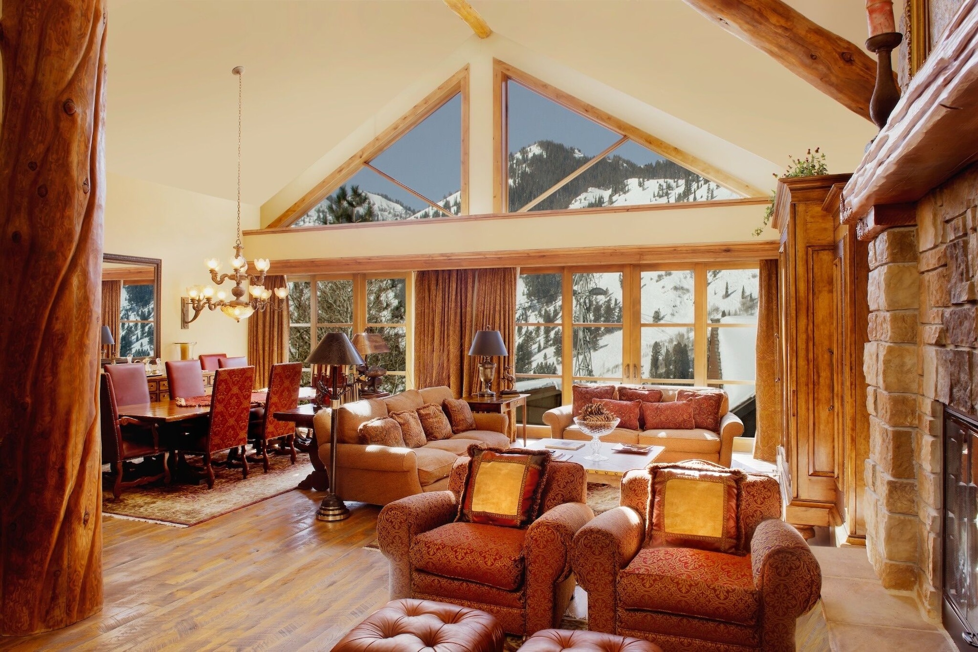 豪华房，带多张床，山景（三卧室顶层套房）