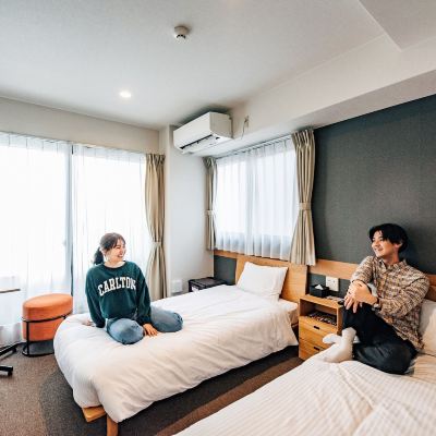 雙床房（帶私人浴室） 留夜大阪心齋橋 - 青年旅舍優惠