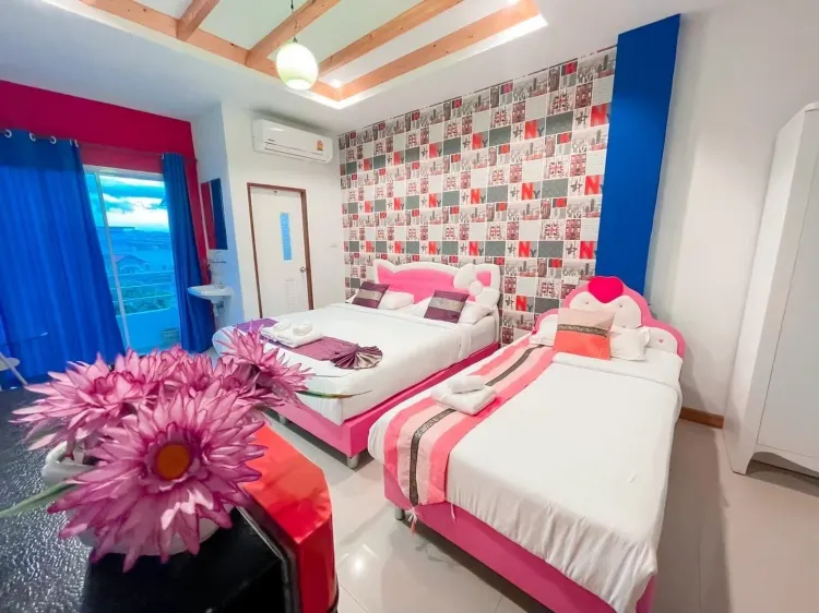 ห้องแฟมิลีซิงเกิล, 1 ห้องนอน, ระเบียง, วิวสวนหย่อม