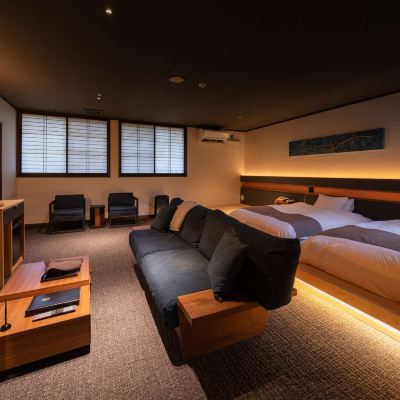 本館 ハリウッドツイン[浴室](山ビュー) 有福温泉 旅館ぬしや ～創業250年 離れの一軒宿～ クーポン