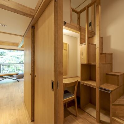 コンパートメントルーム(ベッド2台 + ロフトスペース2つ) 登山電車で行く絶景露天風呂の宿　常盤館 クーポン