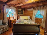 Private Log Cabin with Hot Tub and Mountain Views on 14 Acres, Pet Friendly!