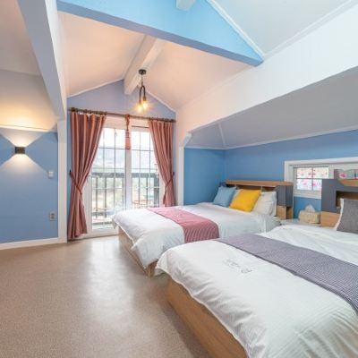 캐리비안 듀플렉스 스파룸 (월풀 욕조) 마법의성 펜션 쿠폰