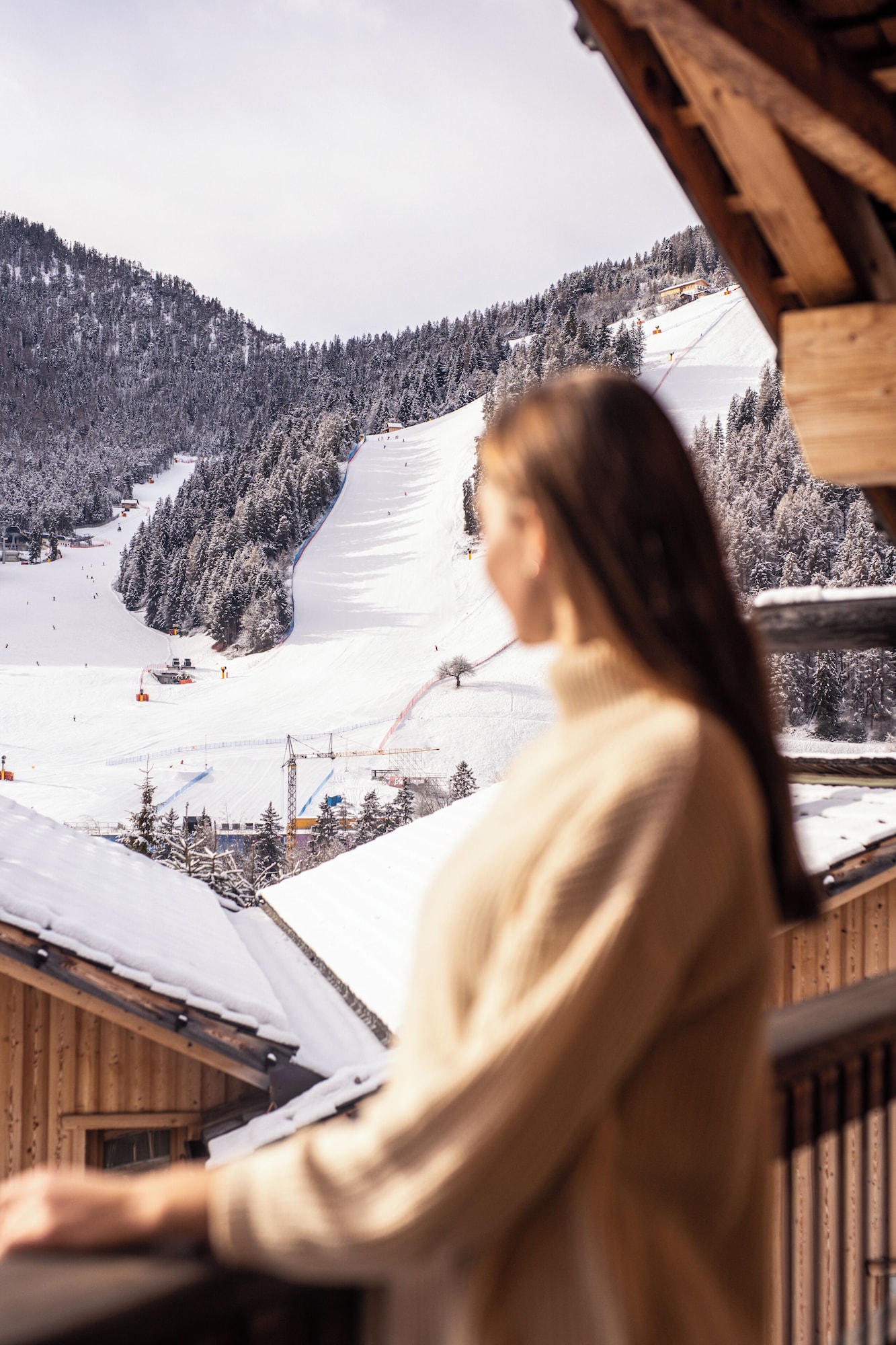 豪华小屋，三床房，山脉景，花园区域