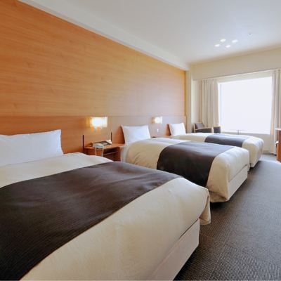 トリプルルーム[禁煙, 24平方メートル][トリプルルーム][禁煙] ホテルクラウンパレス北九州 クーポン