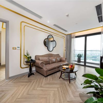 行政兩臥套房，配備2張特大床，可欣賞湖景，禁菸 河內金湖溫德姆道璽飯店優惠