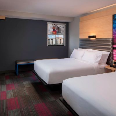 Aloft Two Double Suite with City View and Balcony